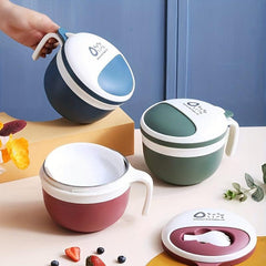 Insulated Lunch Box For Office Workers Divided Microwave Bento Box Leakproof