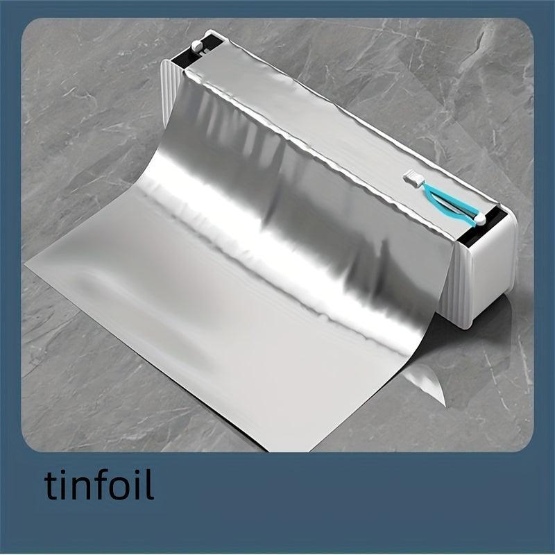 Cling Film Dispenser with Cutter Easy Cutting and Dispensing for Kitchen