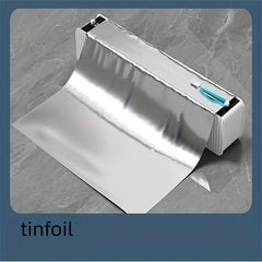 Cling Film Dispenser with Cutter Easy Cutting and Dispensing for Kitchen