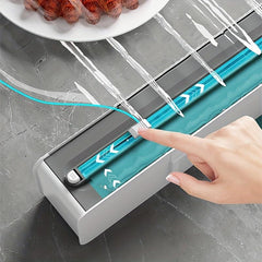 Cling Film Dispenser with Cutter Easy Cutting and Dispensing for Kitchen