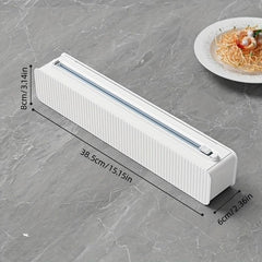 Cling Film Dispenser with Cutter Easy Cutting and Dispensing for Kitchen