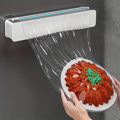 Cling Film Dispenser with Cutter Easy Cutting and Dispensing for Kitchen