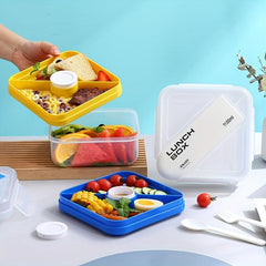 Portable Lunch Bento Box Salad Bowl with Tableware Leakproof Food Container