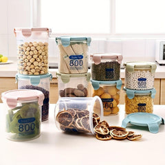 1Pc Food Storage Containers Candy Jars With Lids Transparent