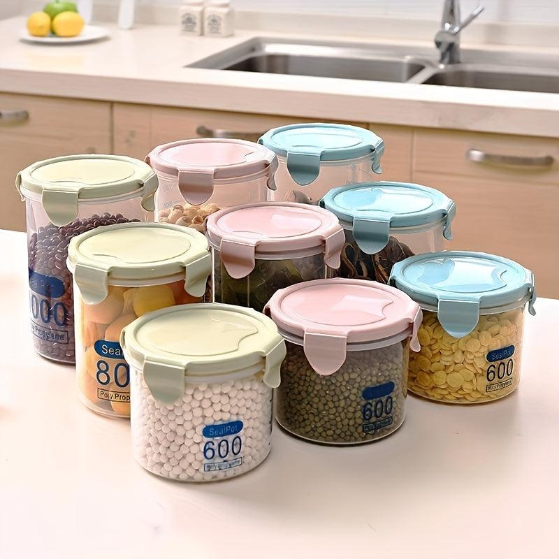 1Pc Food Storage Containers Candy Jars With Lids Transparent