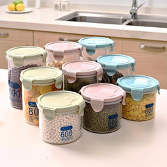 1Pc Food Storage Containers Candy Jars With Lids Transparent