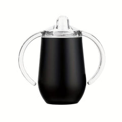 10oz Stainless Steel Sippy Cup Double Handles Baby Milk Bottle
