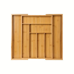 Bamboo Kitchen Box Divider Telescopic Storage Rack for Cutlery