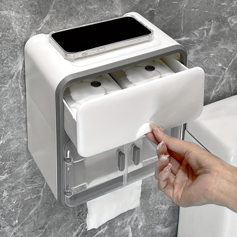 Wall Mounted Tissue Box for Toilet Waterproof Lightweight