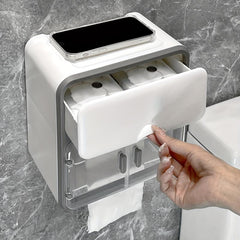 Wall Mounted Tissue Box for Toilet Waterproof Lightweight