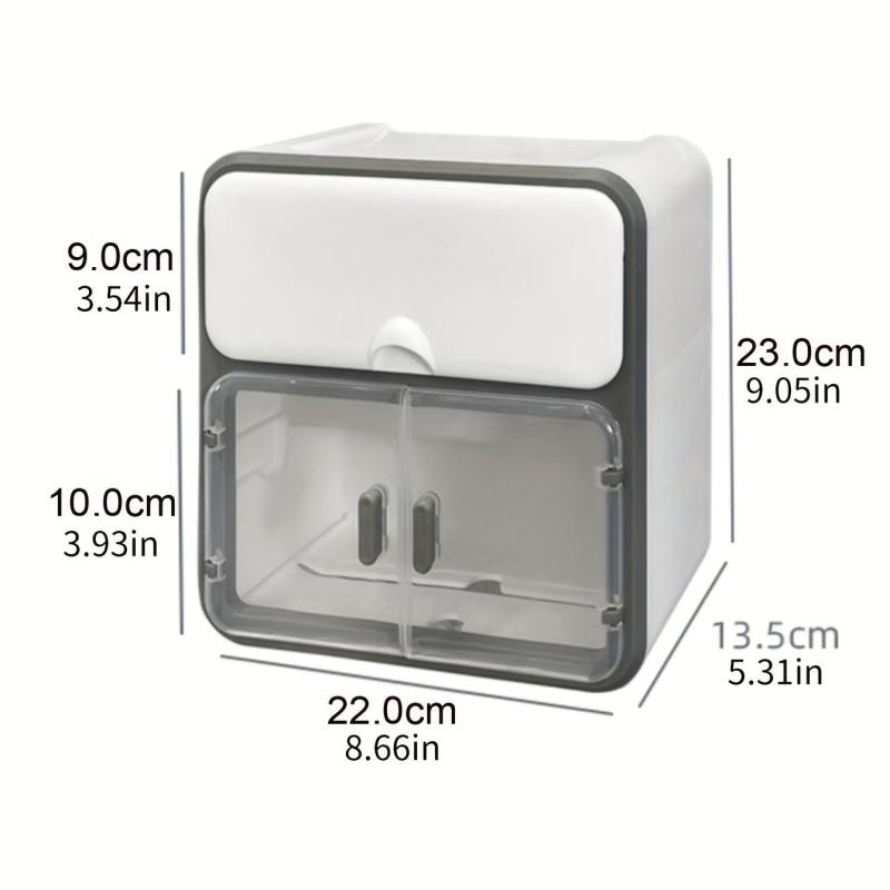 Wall Mounted Tissue Box for Toilet Waterproof Lightweight