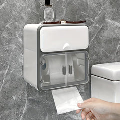 Wall Mounted Tissue Box for Toilet Waterproof Lightweight