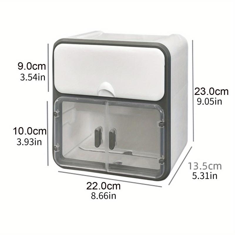 Wall Mounted Tissue Box for Toilet Waterproof Lightweight