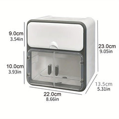 Wall Mounted Tissue Box for Toilet Waterproof Lightweight