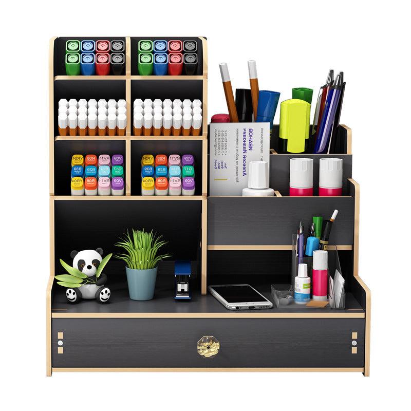 Wooden Stationery Holder & Pen Organizer for Desk - Perfect for Teens