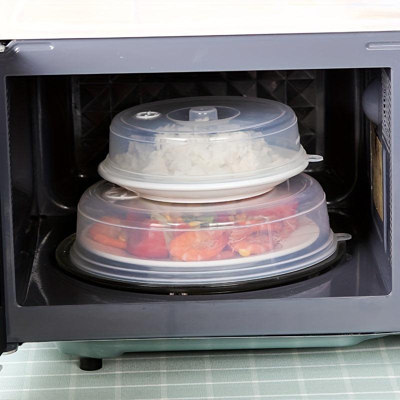 2Pcs Microwave Oven Anti-splash Bowl Cover Fresh-keeping Plastic Cov