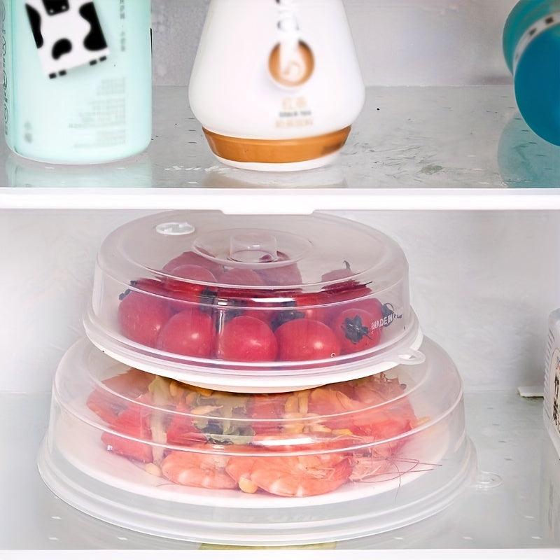 2Pcs Microwave Oven Anti-splash Bowl Cover Fresh-keeping Plastic Cov