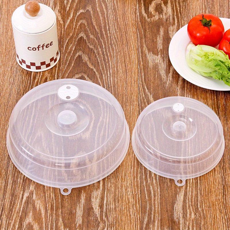2Pcs Microwave Oven Anti-splash Bowl Cover Fresh-keeping Plastic Cov