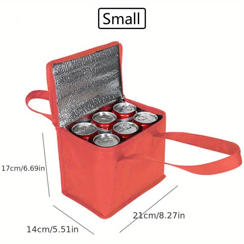Portable Lunch Cooler Bag with Folding Insulation - Outdoor Food Thermal Bag