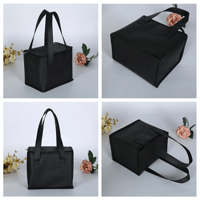 Portable Lunch Cooler Bag with Folding Insulation - Outdoor Food Thermal Bag