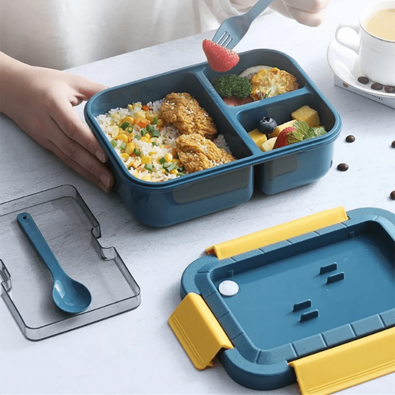 Large Capacity Bento Box 1500ml with Spoon & Fork, Back to School Lunch Box