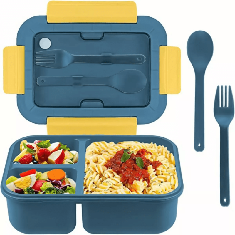 Large Capacity Bento Box 1500ml with Spoon & Fork, Back to School Lunch Box