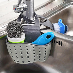 Kitchen Sink Rack Soap Brush Sponge Drainage Silicone Storage Basket