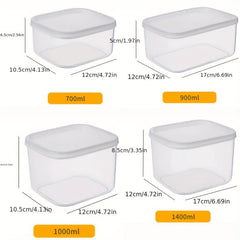 Stackable Refrigerator Organizer Bins with Lids Clear Plastic Food Storage