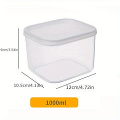 Stackable Refrigerator Organizer Bins with Lids Clear Plastic Food Storage