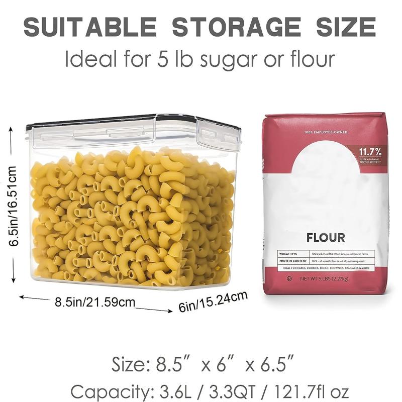 3pcs Food Storage Containers Moisture-proof Candy Jars with Lids