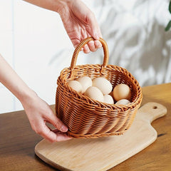 Portable Woven Basket for Kitchen Wall and Home Decor