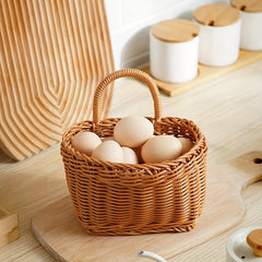 Portable Woven Basket for Kitchen Wall and Home Decor