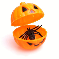 1pc Halloween Candy Box Pumpkin Shaped Plastic Funny Box Candyjar With Lid