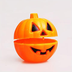 1pc Halloween Candy Box Pumpkin Shaped Plastic Funny Box Candyjar With Lid