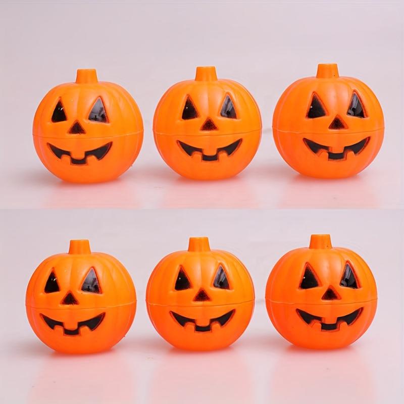 1pc Halloween Candy Box Pumpkin Shaped Plastic Funny Box Candyjar With Lid