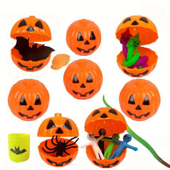 1pc Halloween Candy Box Pumpkin Shaped Plastic Funny Box Candyjar With Lid