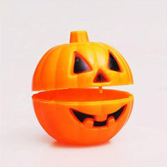 1pc Halloween Candy Box Pumpkin Shaped Plastic Funny Box Candyjar With Lid