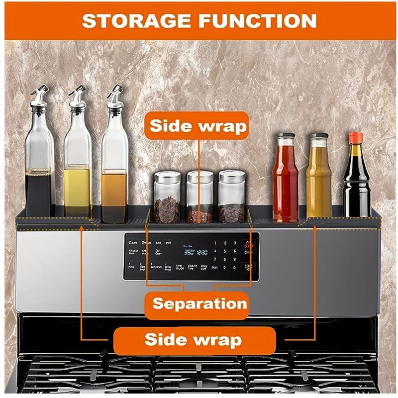 Stove Top Storage Shelf Magnetic Spice Rack Organizer