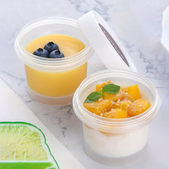 10pcs Ice Cream Cups Cake Cups With Lids Mini Containers Pudding Containers