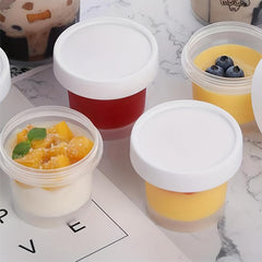 10pcs Ice Cream Cups Cake Cups With Lids Mini Containers Pudding Containers