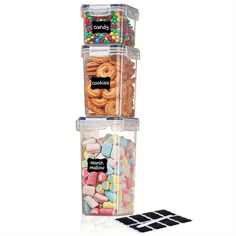 6pc BPA-Free Airtight Food Storage Containers w/ Lids & Labels