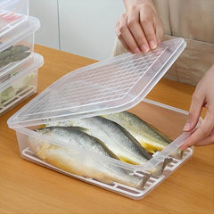 Fresh Keeping Box Meat Fruits Vegetables Refrigerator Organizer