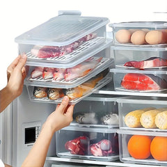 Fresh Keeping Box Meat Fruits Vegetables Refrigerator Organizer