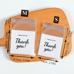 100 Thank You Biscuit Pastry Goodie Candy Bags
