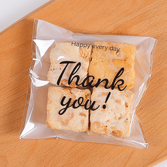 100 Thank You Biscuit Pastry Goodie Candy Bags