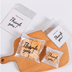 100 Thank You Biscuit Pastry Goodie Candy Bags
