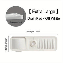 Non-slip Countertop Mat for Faucet Draining, Kitchen Silicone Mat