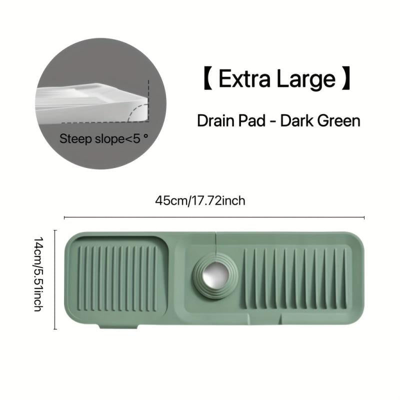 Non-slip Countertop Mat for Faucet Draining, Kitchen Silicone Mat