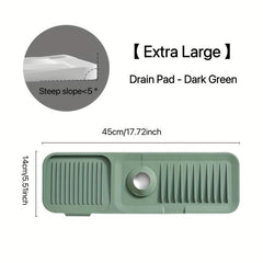 Non-slip Countertop Mat for Faucet Draining, Kitchen Silicone Mat