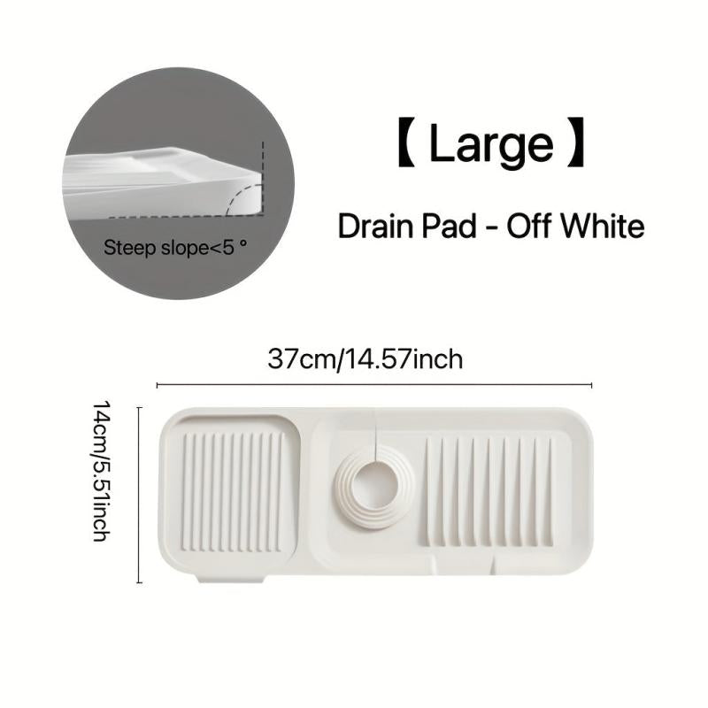 Non-slip Countertop Mat for Faucet Draining, Kitchen Silicone Mat